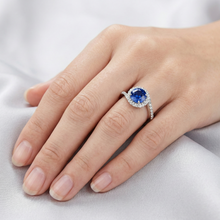Afbeelding in Gallery-weergave laden, echte round diamant 2.40karaat ring met diamantaccenten
