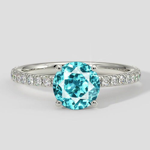 Echte Paraiba Toermalijn Verlovingsring Sieraden