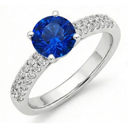 Echte Saffier Ring 1.75 Karaat