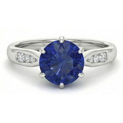 Echte Saffier Ring 1.80 Karaat