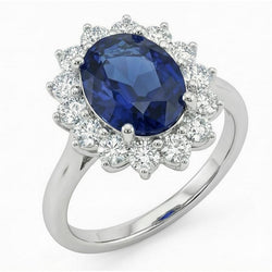 Echte Saffier Ring 3 Karaat