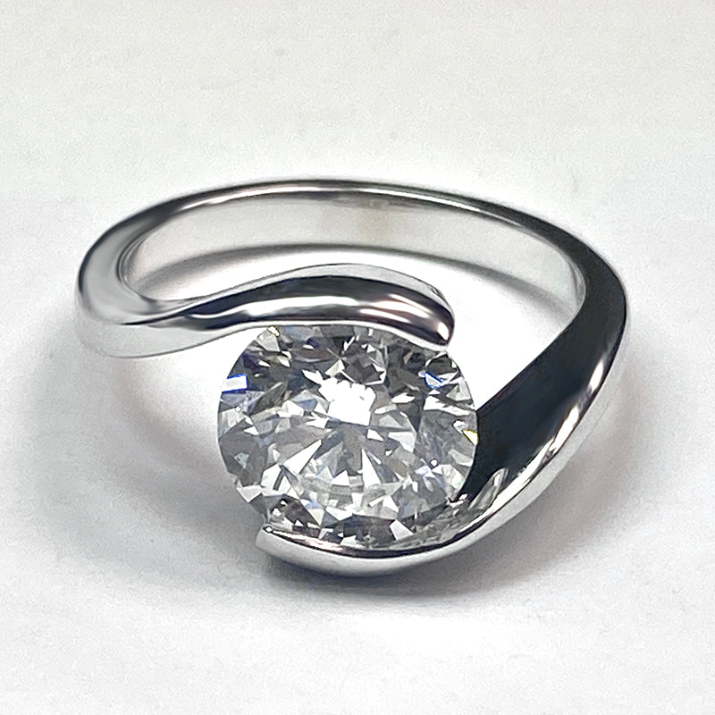 Echte Diamant Solitaire Ring Voor Vrouwen