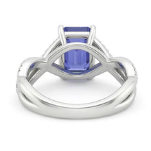 Afbeelding in Gallery-weergave laden, Edelsteen Emerald Sapphire Ring Gouden Infinity Shank Sieraden 3 karaat
