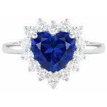 Afbeelding in Gallery-weergave laden, echte round diamant 3karaat ring zijaanzicht
