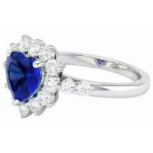 Afbeelding in Gallery-weergave laden, echte round diamant 3karaat ring bovenaanzicht
