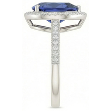 Afbeelding in Gallery-weergave laden, echte round diamant 5karaat ring bovenaanzicht
