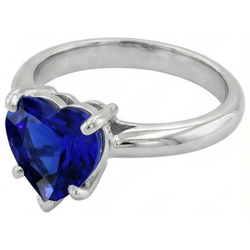 Echte Saffier Ring 2.50 Karaat