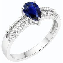 Afbeelding in Gallery-weergave laden, Edelsteen Jubileumring Blauwe Saffier &amp; Diamanten 2,50 Karaat
