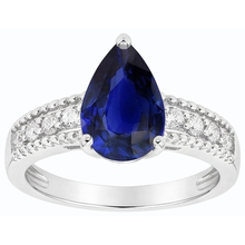 Afbeelding in Gallery-weergave laden, Edelsteen Jubileumring Blauwe Saffier &amp; Diamanten 2,50 Karaat
