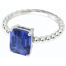 Afbeelding in Gallery-weergave laden, echte saffier 3karaat ring close-up detail
