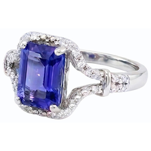Afbeelding in Gallery-weergave laden, echte round saffier 4karaat ring vooraanzicht
