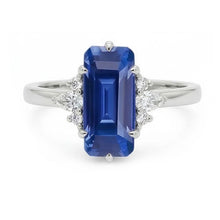 Afbeelding in Gallery-weergave laden, echte round diamant 3karaat ring zijaanzicht
