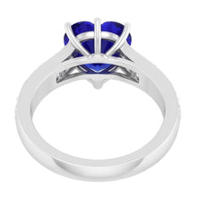 Afbeelding in Gallery-weergave laden, Edelsteen Sieraden Blauwe Saffier Hart Verlovingsring Goud 4,50 Karaat
