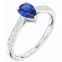 Afbeelding in Gallery-weergave laden, echte round diamant 2.50karaat ring zijaanzicht
