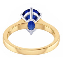 Afbeelding in Gallery-weergave laden, Edelsteen Sieraden Ceylon Sapphire Ring Kanaal Set Diamanten 4 Karaat
