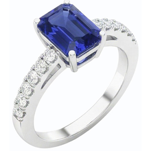 Afbeelding in Gallery-weergave laden, echte round diamant 3karaat ring zijaanzicht
