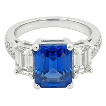 Afbeelding in Gallery-weergave laden, echte round diamant 4.50karaat ring close-up detail
