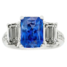 Afbeelding in Gallery-weergave laden, echte round diamant 4.50karaat ring bovenaanzicht

