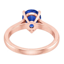 Afbeelding in Gallery-weergave laden, Edelsteen Trouwring Peervormige Ceylon Sapphire 3 Karaat Sieraden
