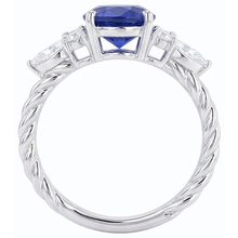 Afbeelding in Gallery-weergave laden, echte round diamant 4karaat ring zijaanzicht
