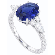 Afbeelding in Gallery-weergave laden, echte round diamant 4karaat ring profielweergave
