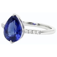 Afbeelding in Gallery-weergave laden, echte round diamant 3karaat ring bovenaanzicht

