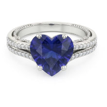 Afbeelding in Gallery-weergave laden, echte round diamant 4.50karaat ring zijaanzicht
