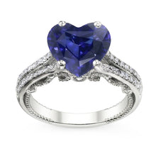 Afbeelding in Gallery-weergave laden, echte round diamant 4.50karaat ring profielweergave

