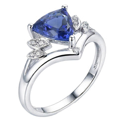 Echte Saffier Ring 2 Karaat