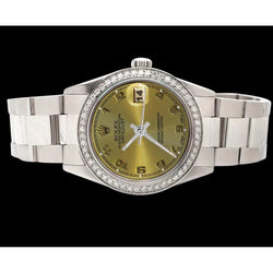 Eeuwigdurende Arabische wijzerplaat roestvrij staal Oester-armband Rolex Datumjust horloge snel ingesteld