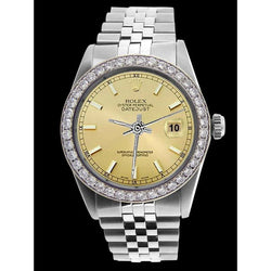Eeuwigdurende Rolex Stok wijzerplaat herenhorloge Datumjust jubileumarmband snel ingesteld