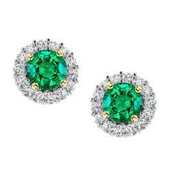 Handgemaakte Fijne Smaragd Gemstone Earring 1,50 karaat door
