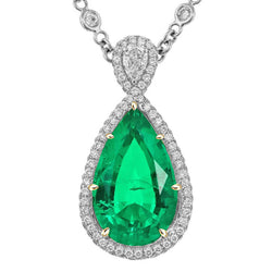 GIA-Gecertificeerd Edelsteen Hanger – Colombiaanse Smaragd 6