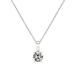 Fijne Diamant Hanger Halsketting – 14K Witgoud 1 karaat
