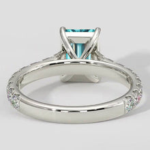Afbeelding in Gallery-weergave laden, Elegante blauwachtige Paraiba diamanten ring
