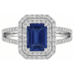 Echte Saffier Ring 3 Karaat