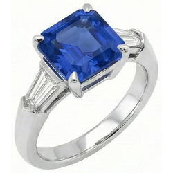 Echte Saffier Ring 6 Karaat