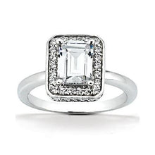 Afbeelding in Gallery-weergave laden, Emerald Halo diamanten trouwring 2,20 ct. - harrychadent.nl
