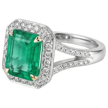 Afbeelding in Gallery-weergave laden, Schitterend Edelsteen Ring 2 karaat – bovenaanzicht
