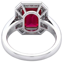 Afbeelding in Gallery-weergave laden, Smaragd Robijn IGI GECERTIFICEERDE Diamanten Ring 11 Karaat Witgoud 14K Prong Gezet Juweel
