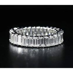 Smaragd Natuurlijke uit de aarde gewonnen Diamanten Eternity Ring 5.20 Karaat Sieraden Nieuw
