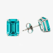 Afbeelding in Gallery-weergave laden, Emerald Paraiba oorbellen in witgoud
