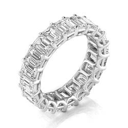 Trap Slijpvorm Diamant Eternity Band in 14K Witgoud – 6,60 karaat