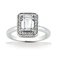 Afbeelding in Gallery-weergave laden, Emerald Halo Echt Diamanten Trouwring 2,20 Ct.
