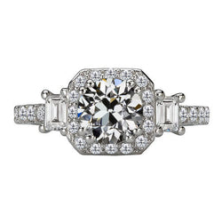Schitterend Halo Ring – Fijne Diamant 6,50 karaat – HarryChadEnt