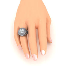 Afbeelding in Gallery-weergave laden, Enorme Antieke Stijl Ring Grote Echt Diamant Filigraan
