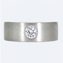 Afbeelding in Gallery-weergave laden, Euro Schacht Heren Ring Zigeuner Doorspoelen Diamant
