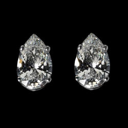 F Vs1 diamanten peer geslepen oorknopjes 2,02 ct.