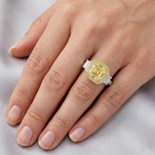 Afbeelding in Gallery-weergave laden, Fijn VVS Fancy Gele Diamant Sieraad Ring – 2 karaat Bicolor 14K
