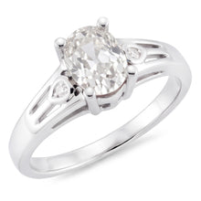 Afbeelding in Gallery-weergave laden, Fijne Diamant Old Mine Slijpvorm Enkele Steen Ring 3 karaat
